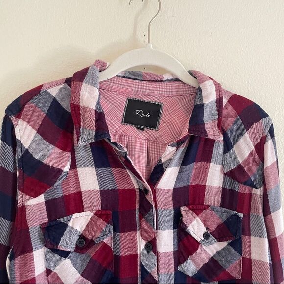 Rails Red and Blue Long Sleeve Button Down Shirt - Picture 2 of 12
